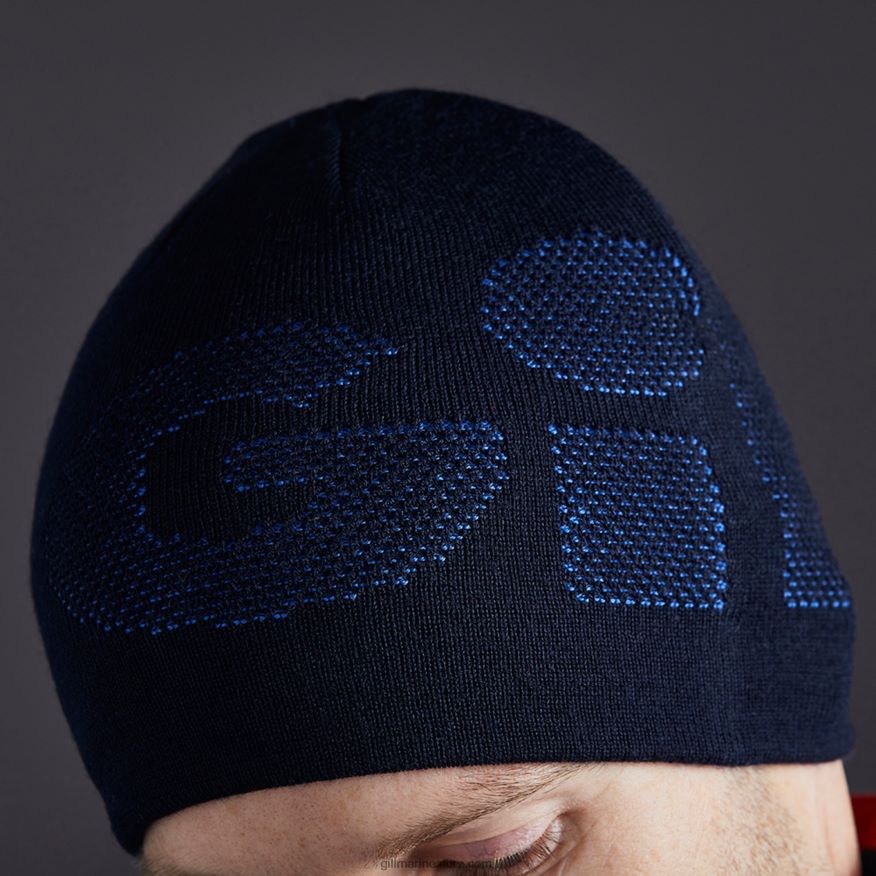 Gill Marine bonnet en maille réversible DDP04L325 bleu marine