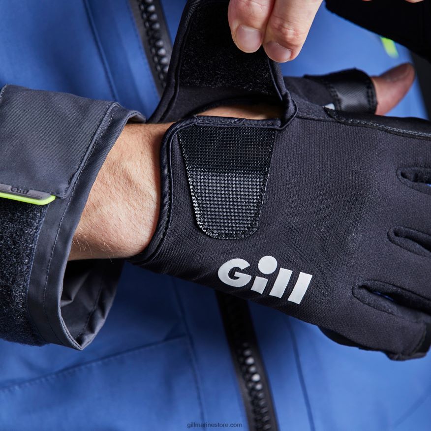 Gill Marine gants de championnat - doigt court DDP04L463 noir