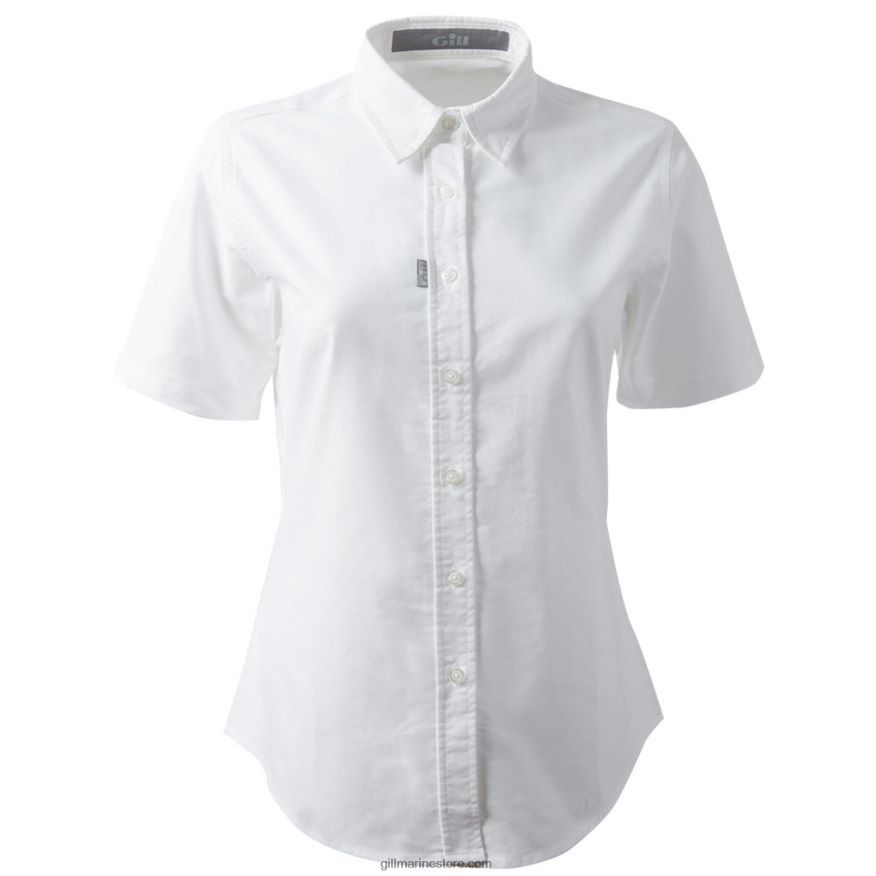 Gill Marine chemise oxford femme manches courtes DDP04L297 blanc