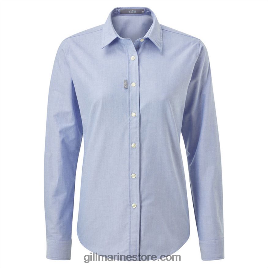 Gill Marine chemise oxford à manches longues pour femmes DDP04L298 bleu
