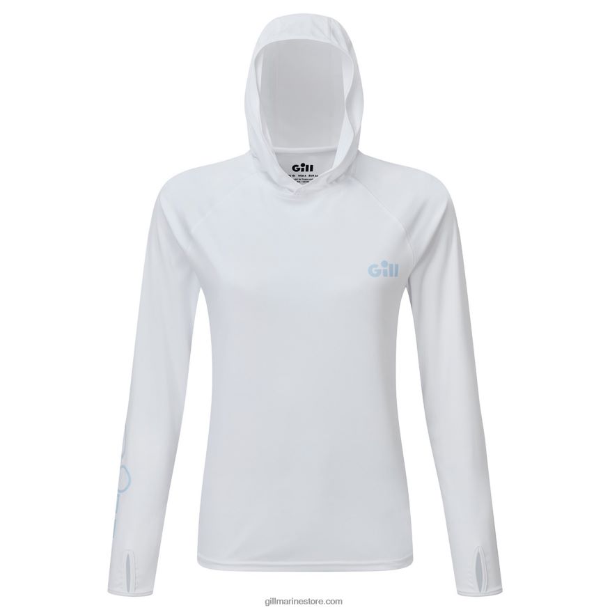 Gill Marine sweat à capuche xpel tec pour femme DDP04L414 blanc