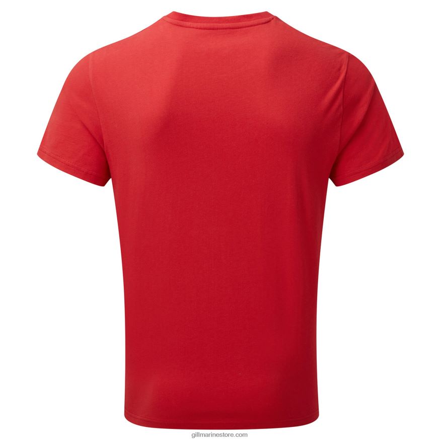 Gill Marine t-shirt scala DDP04L117 branchies rouges