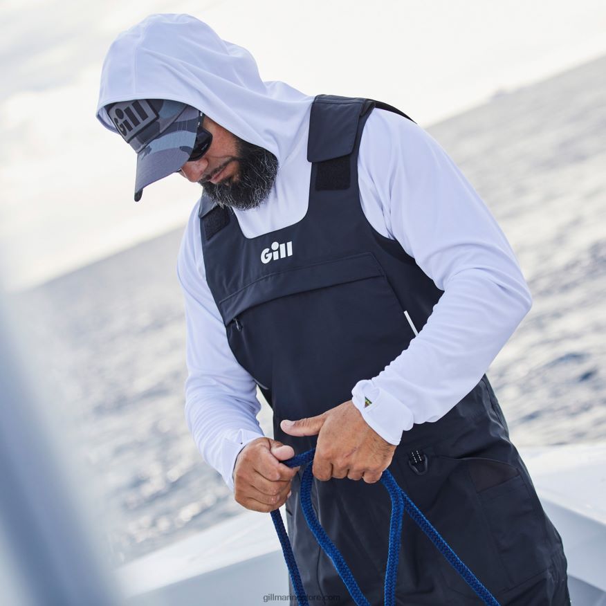 Gill Marine xpel tec sweat à capuche avec logo au dos DDP04L52 blanc