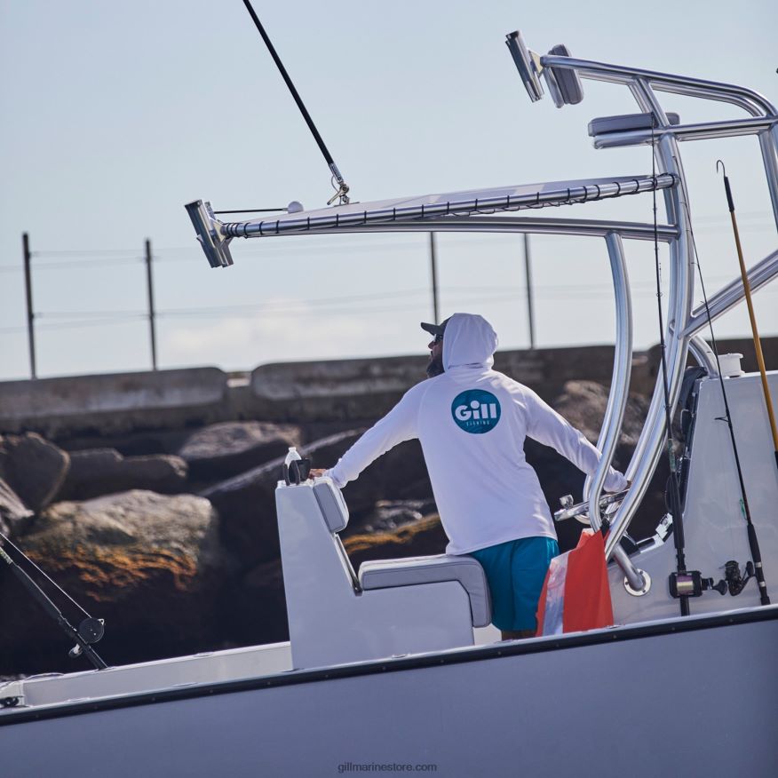 Gill Marine xpel tec sweat à capuche avec logo au dos DDP04L52 blanc