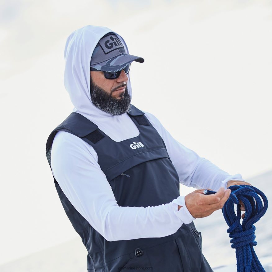 Gill Marine xpel tec sweat à capuche avec logo au dos DDP04L52 blanc