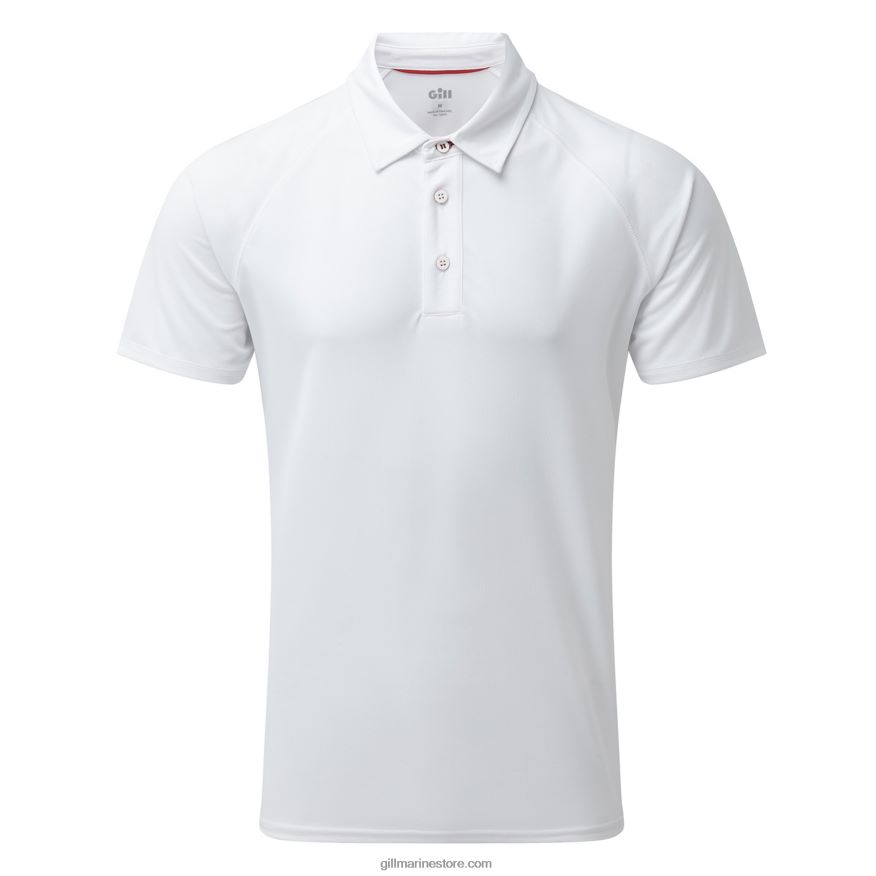 Gill Marine polo uv tec homme DDP04L219 blanc