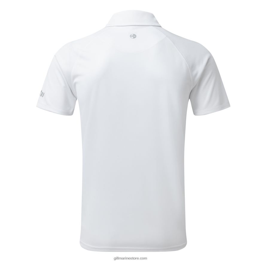 Gill Marine polo uv tec homme DDP04L219 blanc