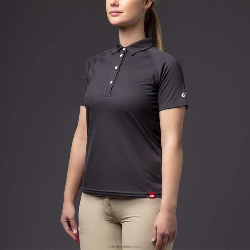 Gill Marine polo uv tec femme DDP04L174 charbon