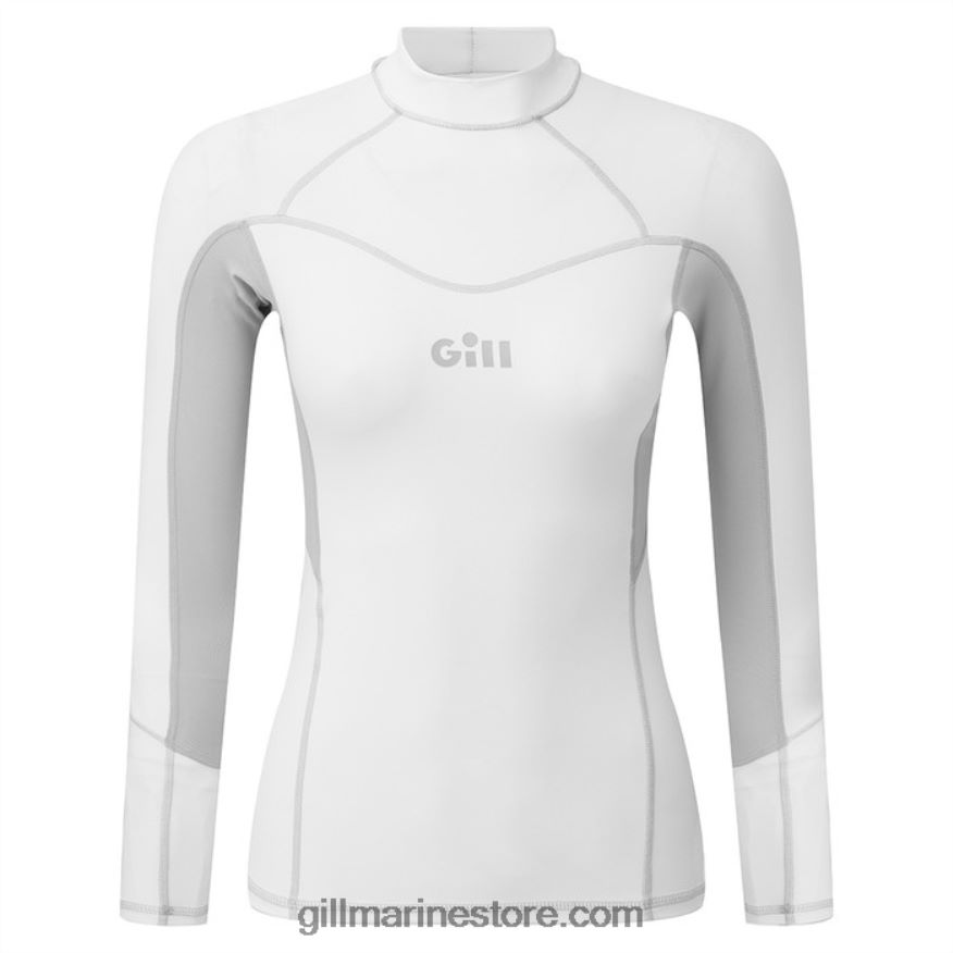 Gill Marine gilet anti-éruption pro pour femme à manches longues DDP04L506 blanc