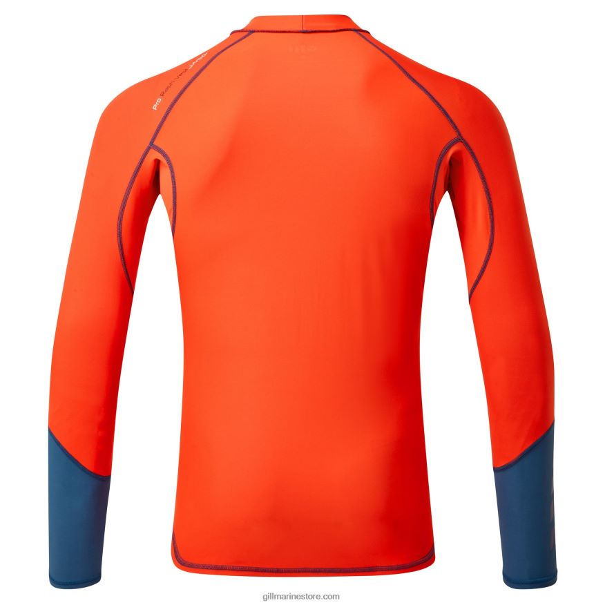 Gill Marine lycra homme - manches longues DDP04L277 orange