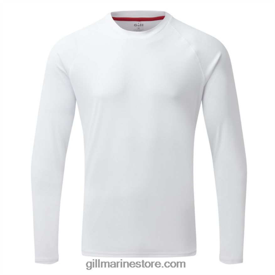 Gill Marine t-shirt à manches longues uv tec pour hommes DDP04L543 blanc