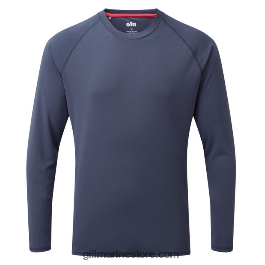 Gill Marine t-shirt uv tec pour hommes - manches longues DDP04L129 océan